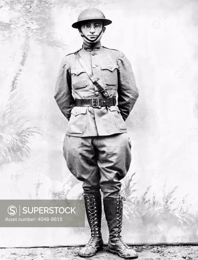 Future President Harry Truman as an infantryman in World War I. Ca. 1917.