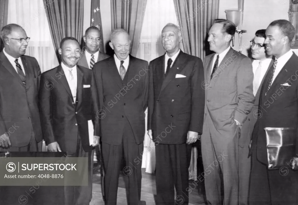 President Eisenhower meets with African American leaders.