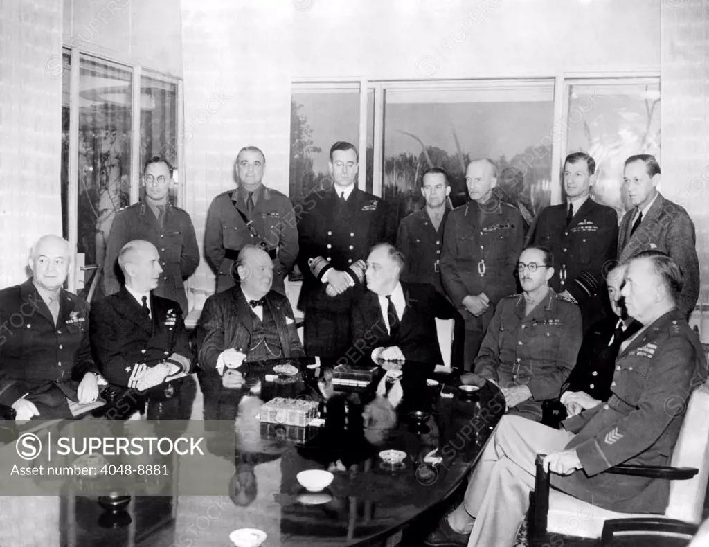 Allied Nations War Strategy Conference in Casablanca, French Morocco, Jan. 31, 1943.