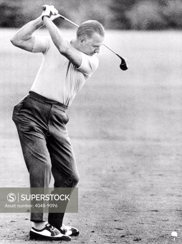 Vice President Spiro Agnew he tees off at the Denver Country Club, June 23, 1970.
