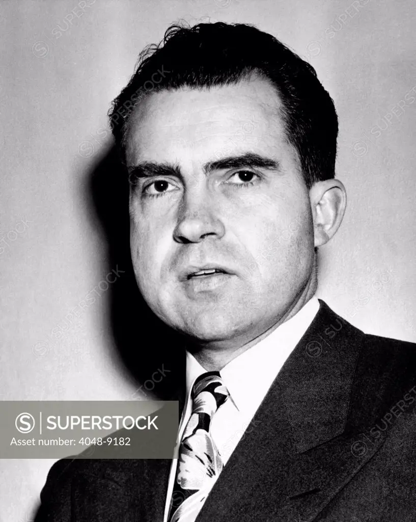 Richard Nixon in May 1950 when his was a Congressman from California's the 12th district. He was the first Republican elected in his Los Angeles area district since its creation in 1930, when he defeated five term Democrat, Jerry Voorhis, in the 1946 election.