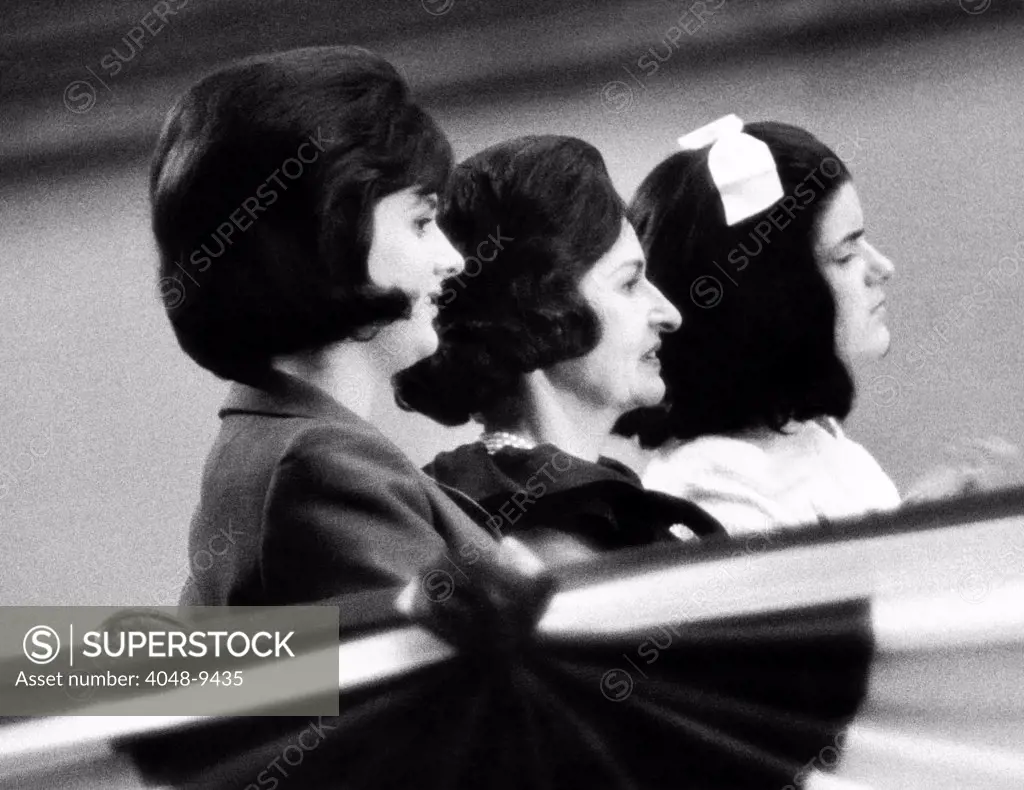 The 'LBJ ladies' at the 1964 National Democratic Convention in Atlanta. L-R: Lynda Bird Johnson, Lady Bird Johnson, and Lucy Baines Johnson. Sept. 3, 1964.