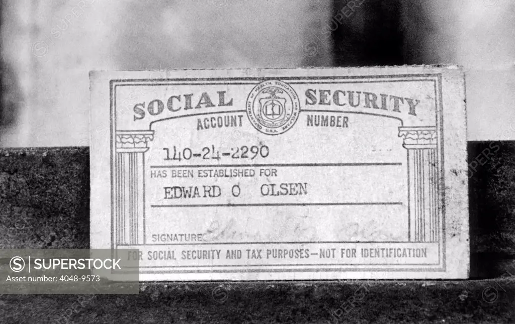 1968 Social Security Card.