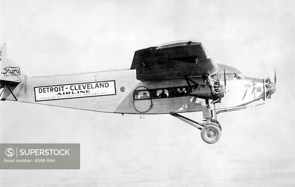 One of the first U.S. airline companies, the Detroit-Cleveland Airline, operated by Atout Air Services, Inc. 1927.