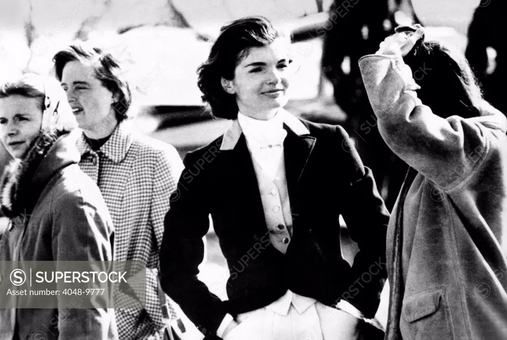 Jacqueline Kennedy at a hunt in Virginia in June 1961.