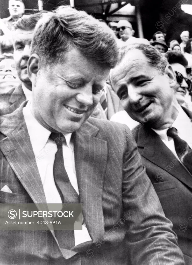 President-elect John Kennedy and Sen. George Smathers. The longtime friends were at the Orange Bowl, watching the Missouri play against the Navy football team.
