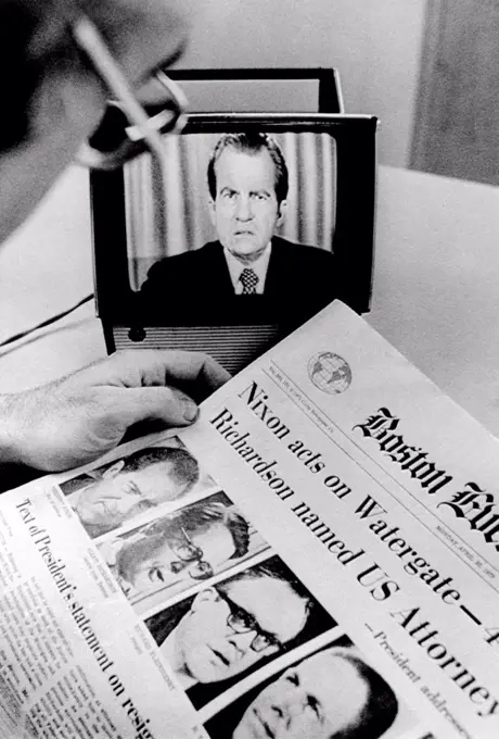 The Watergate Scandal takes over the front page and the TV screen. On April 30, 1973, White House staffers, H.R. Haldeman and John Ehrlichman, and Attorney General Richard Kleindienst resigned over the scandal. White House counsel John Dean is fired.