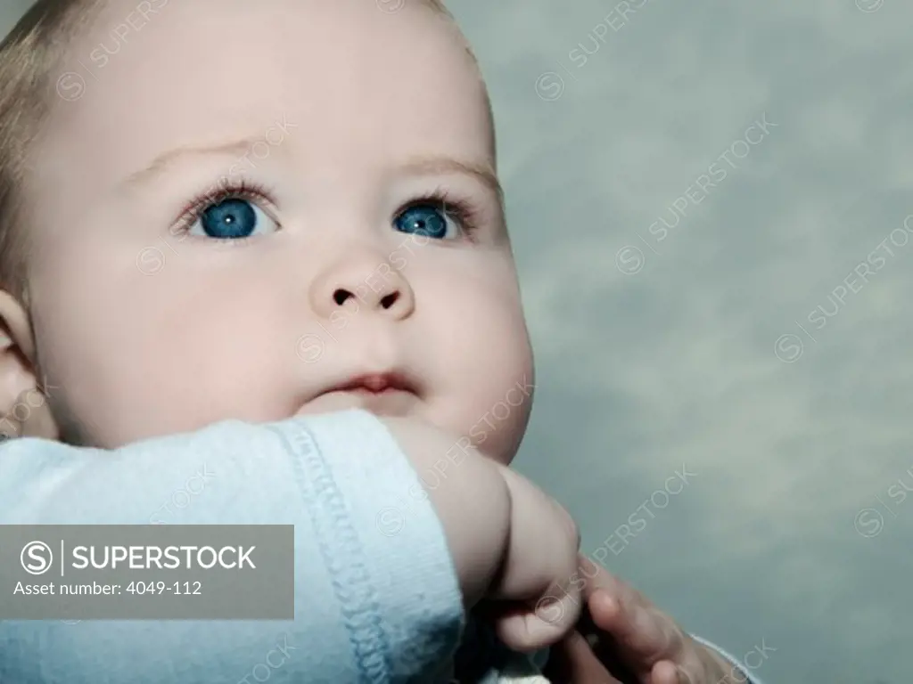 Portrait of a thinking baby 
