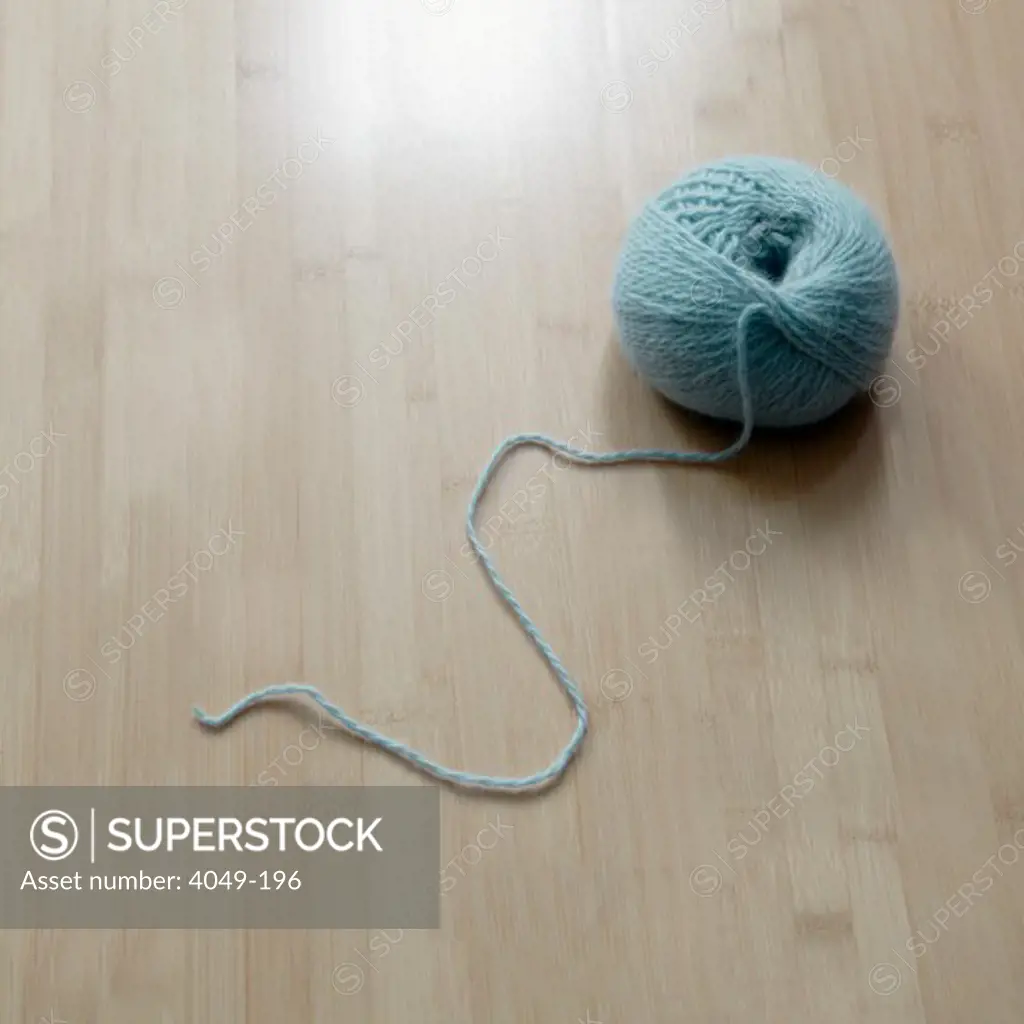 Ball of yarn on the floor
