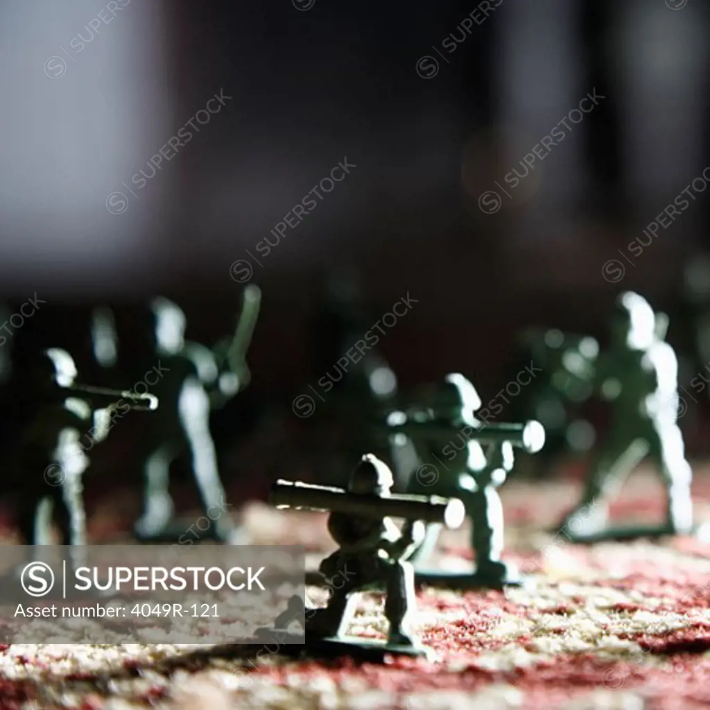 A collection of toy army men