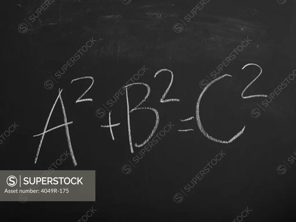 Math equation on a blackboard