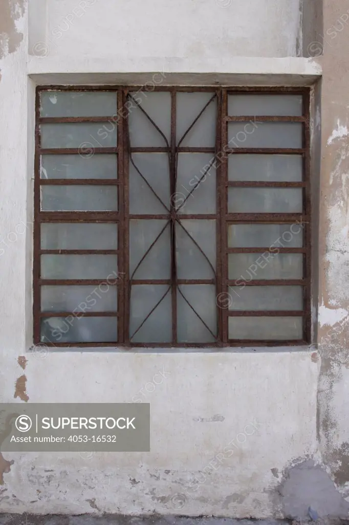 Detail window in old building, Havana, Cuba. 11/29/2010