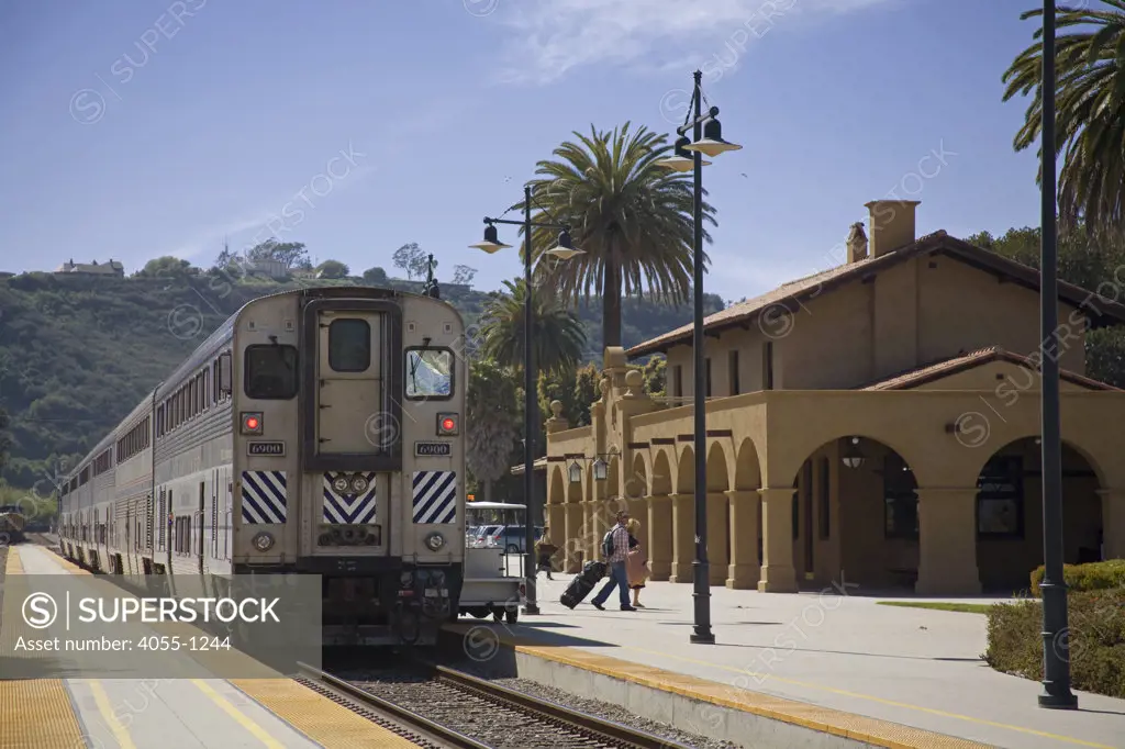 Santa Barbara Train Station, Amtrak Surfliner, State Street, California, USA