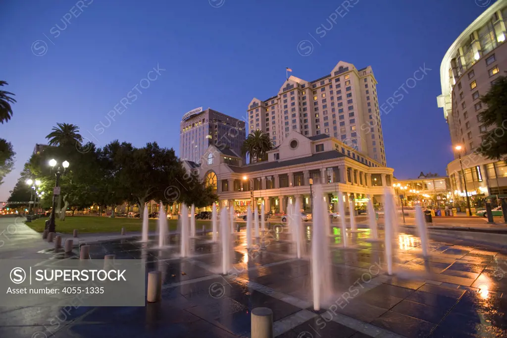 Plaza de Cesar Chavez,  The Fairmont San Jose, Market Street, San Jose, California, USA
