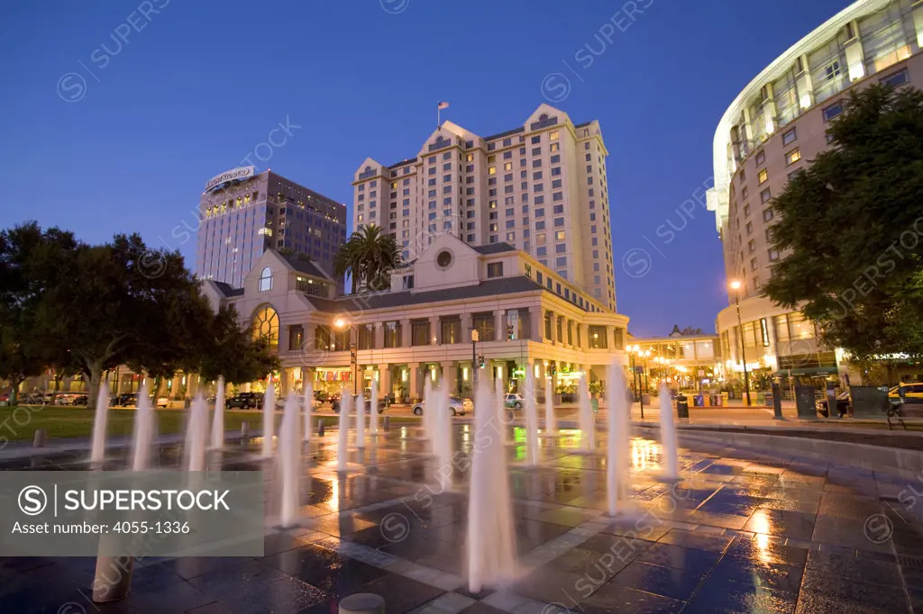 Plaza de Cesar Chavez,  The Fairmont San Jose, Market Street, San Jose, California, USA