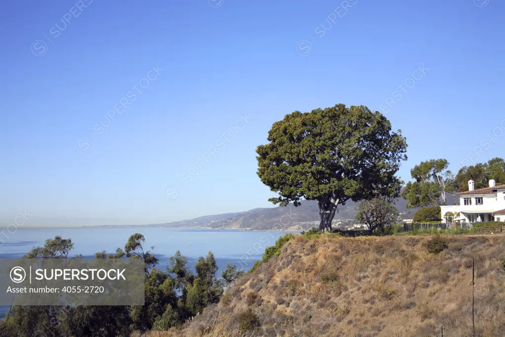 Pacific Palisades Looking North to Malibu, Los Angeles County, California