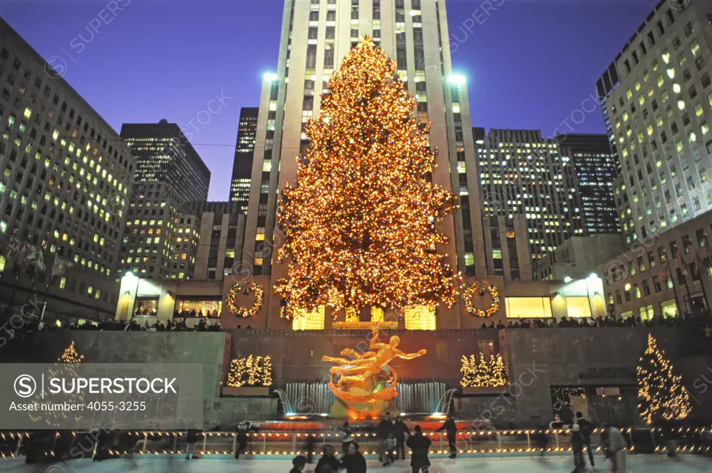 Christmas, Rockefeller Center, Manhattan, New York