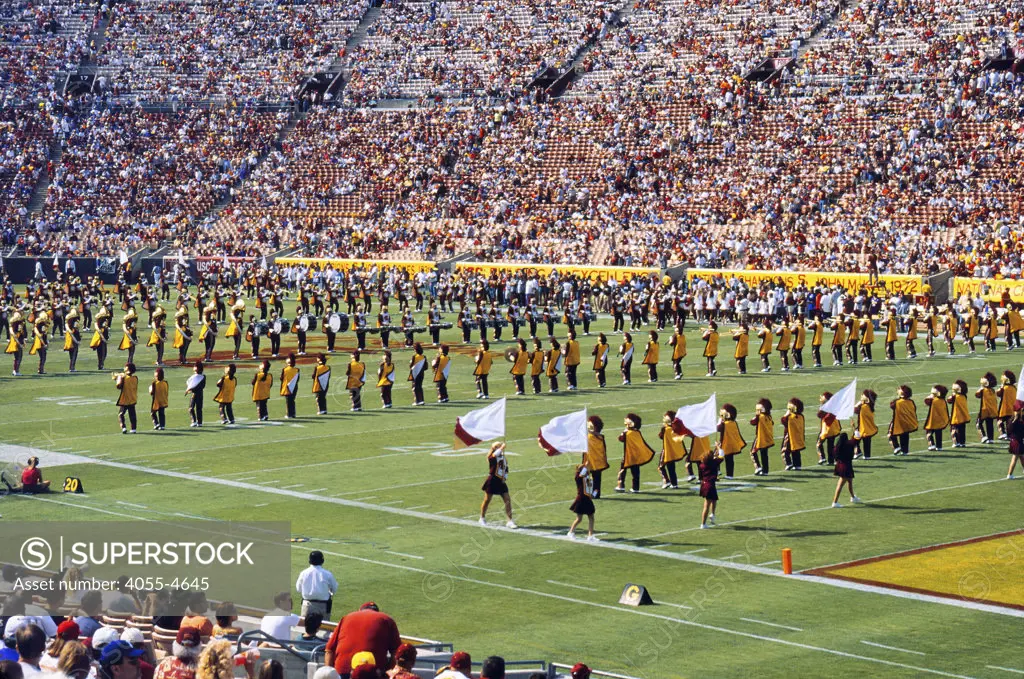 Marching Band, USC Trojans Football Game, The Coliseum, Los Angeles, California (LA)