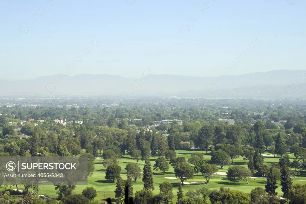 Smog over San Fernando Valley, Los Angeles, California, USA