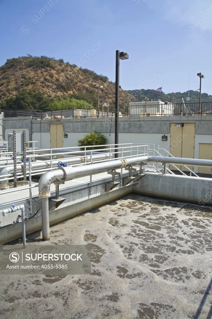 Bio-reactor Basin, Hill Canyon Wastewater Treatment Plant, Camarillo, Ventura County, California, USA