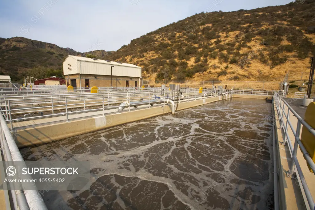 Aeration System, Hill Canyon Wastewater Treatment Plant, Camarillo, Ventura County, California, USA