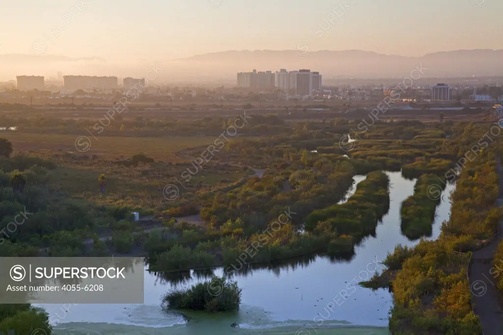 Ballona Wetlands and Playa Vista Development, Playa Del Rey, Los Angeles, California, USA