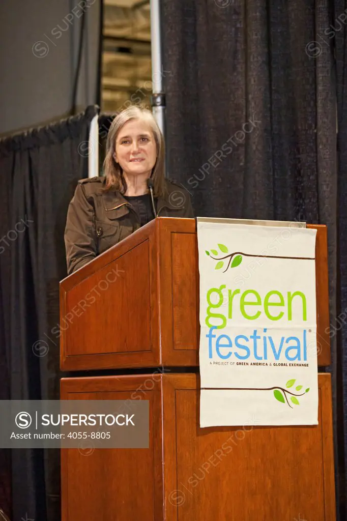 Amy Goodman speaks and sign copies of her book at the Los Angeles Green Festival which was held on November 17, 2012 at the LA Convention Center.  The Festival featured hundreds exhibitors and community environamental organizations, dozens of speakers, demonstrations at do it yourself seminars and many activities for children and adults alike. Los Angeles, California, USA
