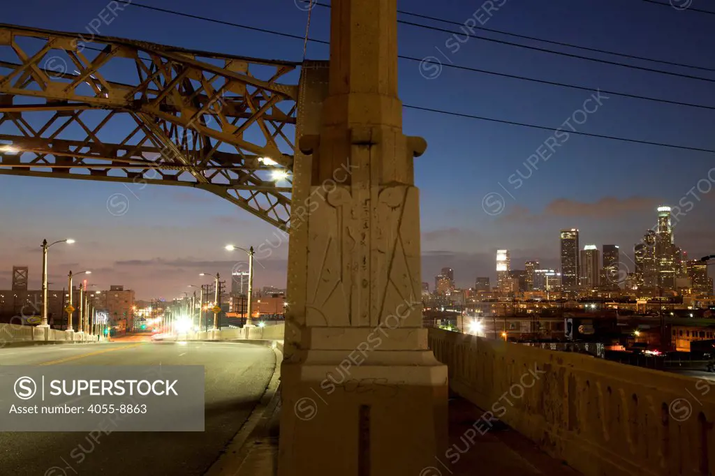6th Street Bridge over the Los Angeles River, Downtown Los Angeles, California, USA