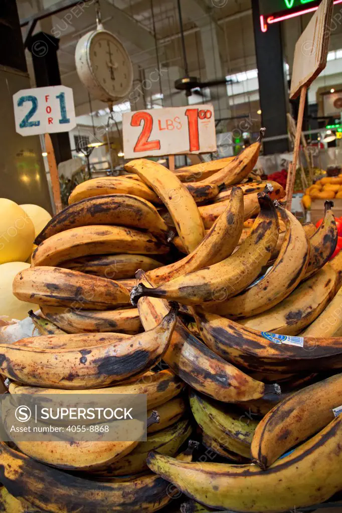 Platanos, Grand Central Market, Broadway, Downtown Los Angeles, California