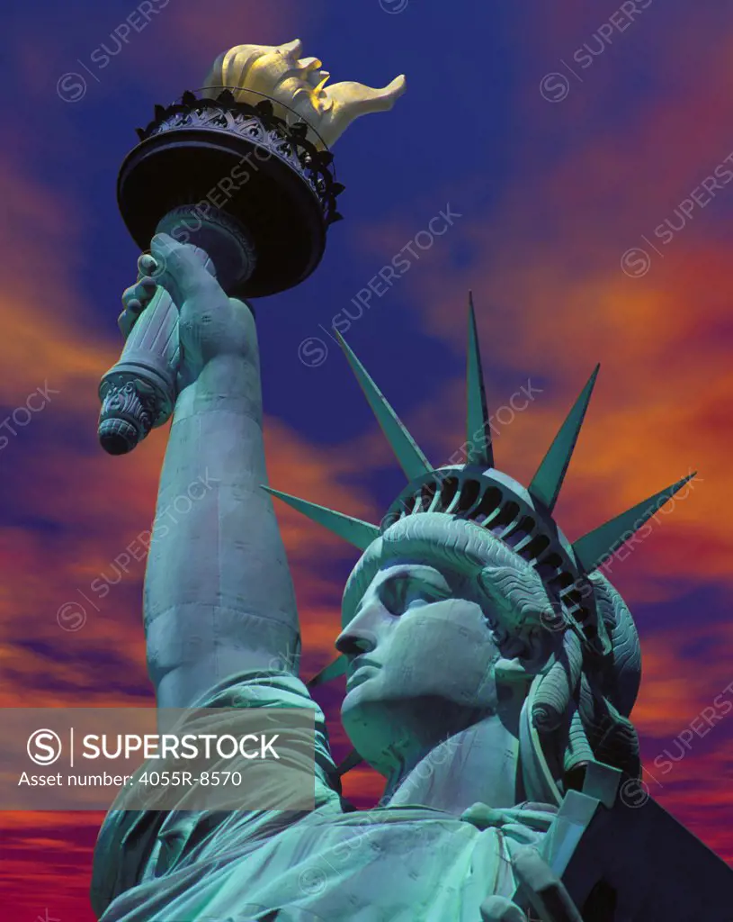 Statue of Liberty, Sunset, New York