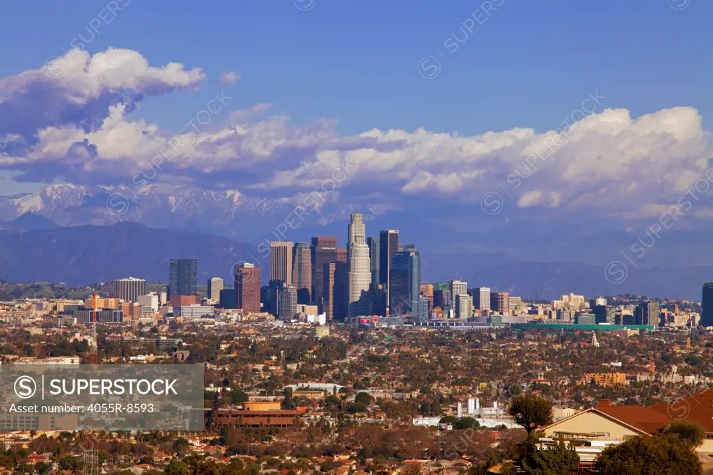 Los Angeles Skyline, San Gabriel Mountains, California