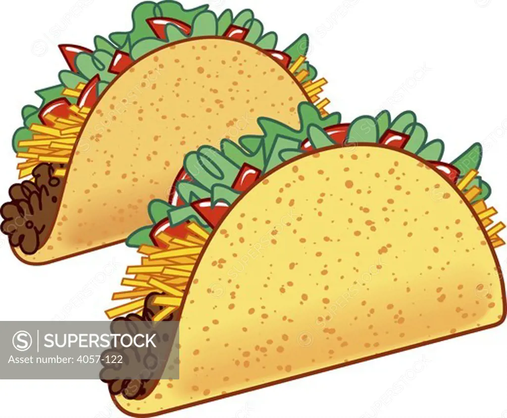 Close-up view of tacos