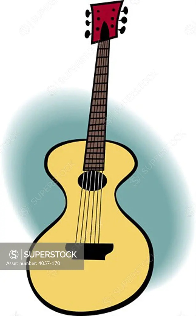 Close-up view of guitar