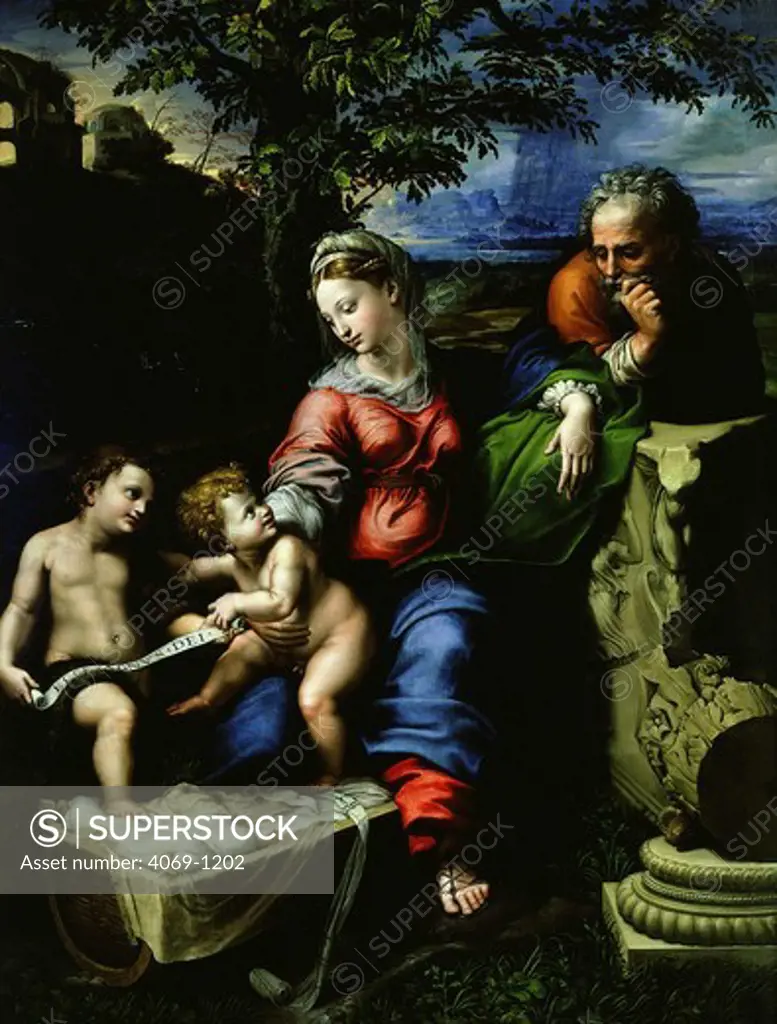 Holy family of the oak tree, 1518