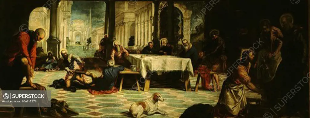 The Washing of the feet with blessing of Host, c. 1547