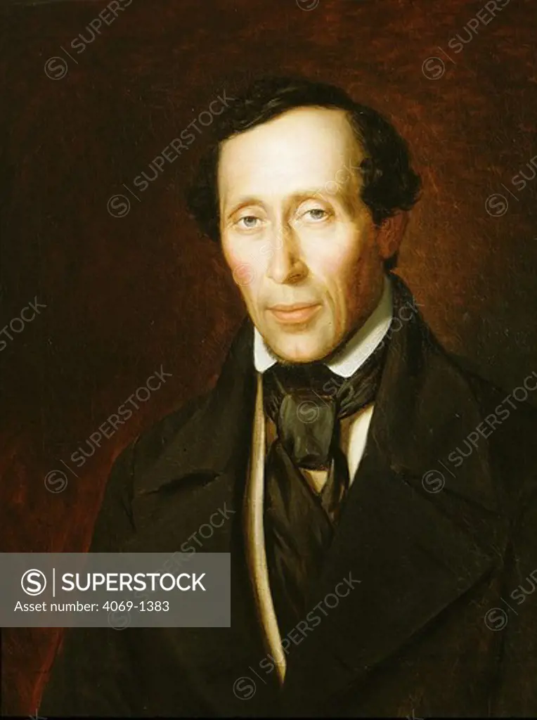 Writer Hans Christian Andersen 1805-75, painted 1852