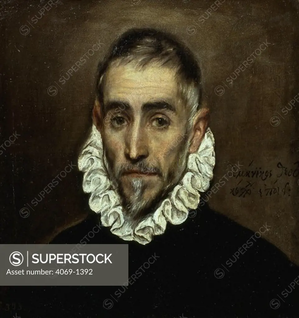 Portrait of aged knight, 46x43cm