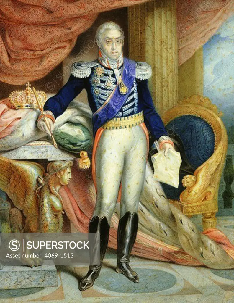 King CHARLES Felix of Sardinia, d. 1831, brother and successor of Victor Emmanuel I