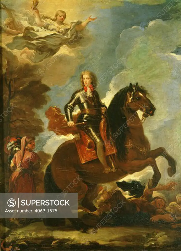 CHARLES II, 1661-1700, King of Spain 1665-1700, equestrian portrait