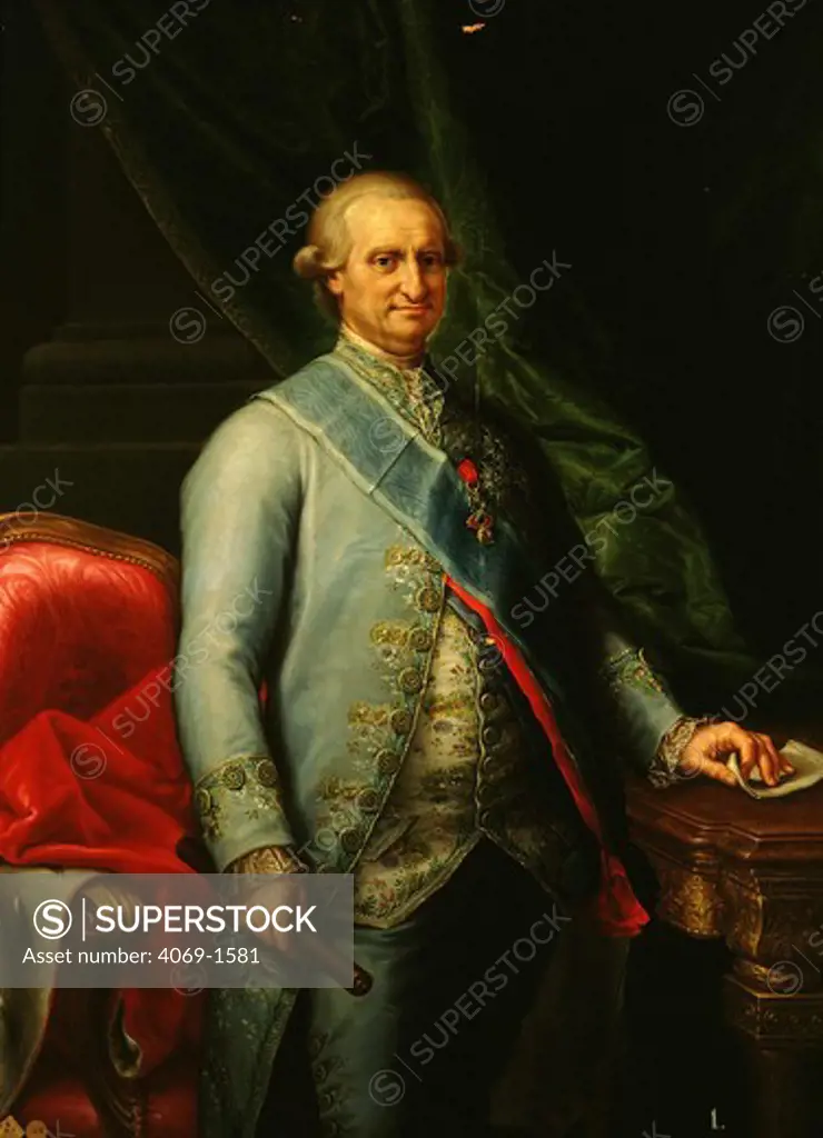 CHARLES IV, 1748-1819, King of Spain, 1788-1808, by Antonio Suvias