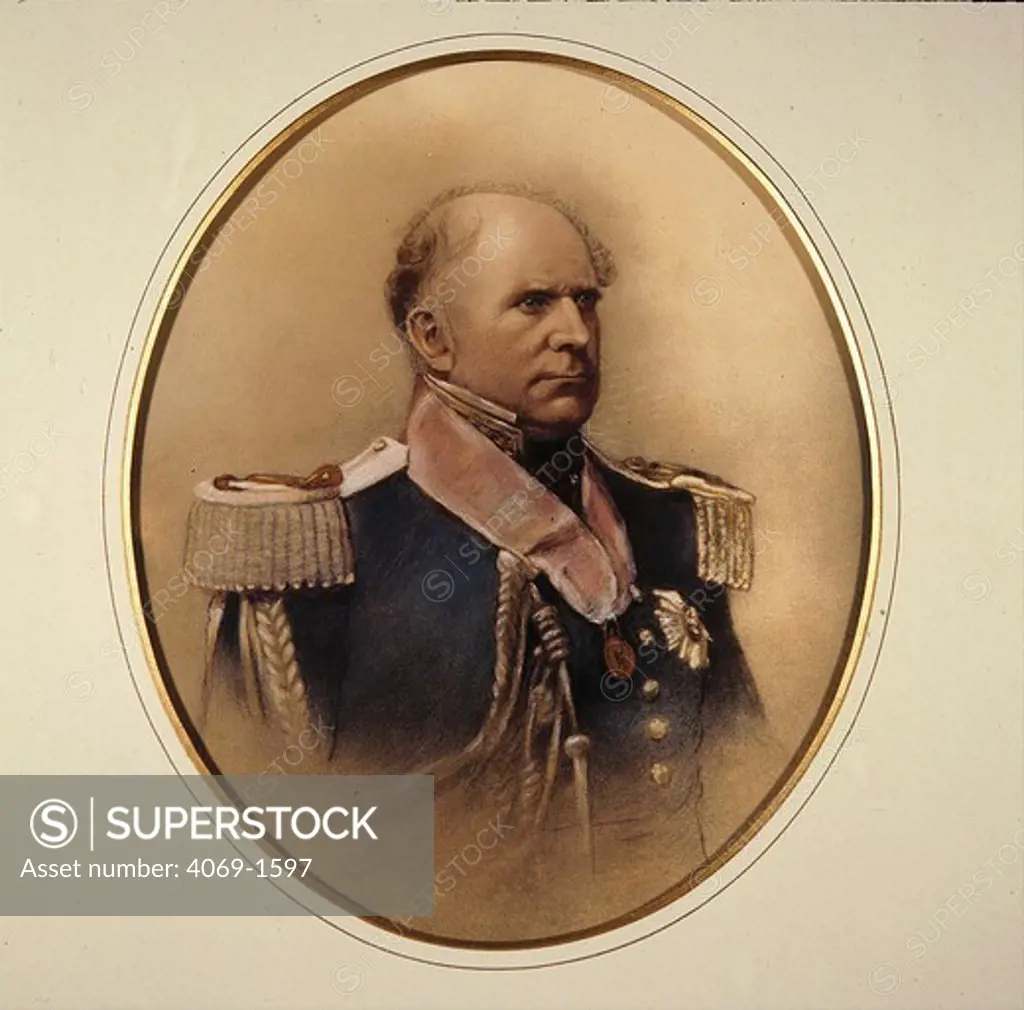 Sir William Thomas DENISON, 1804-71, lieutenant governor of Tasmania 1847-55, Governor of New South Wales 1855-61 and then of Madras 1861-66, crayon drawing