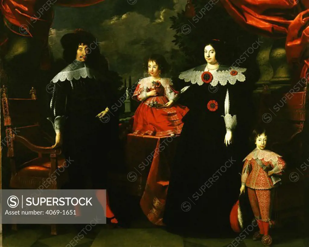 Family of FRANCESCO I Duke of Este, 1610-58, Italian prince