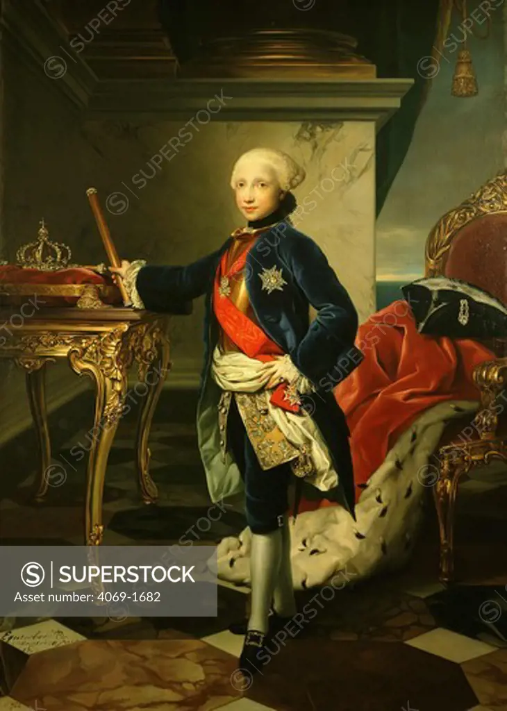 FERDINAND of Bourbon, 1751-1825, King Ferdinand IV of Naples, 1759-1806, and Ferdinand I of Two Sicilies, 1816-25, painted as a child