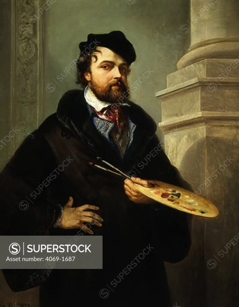 Self Portrait with palette 1844