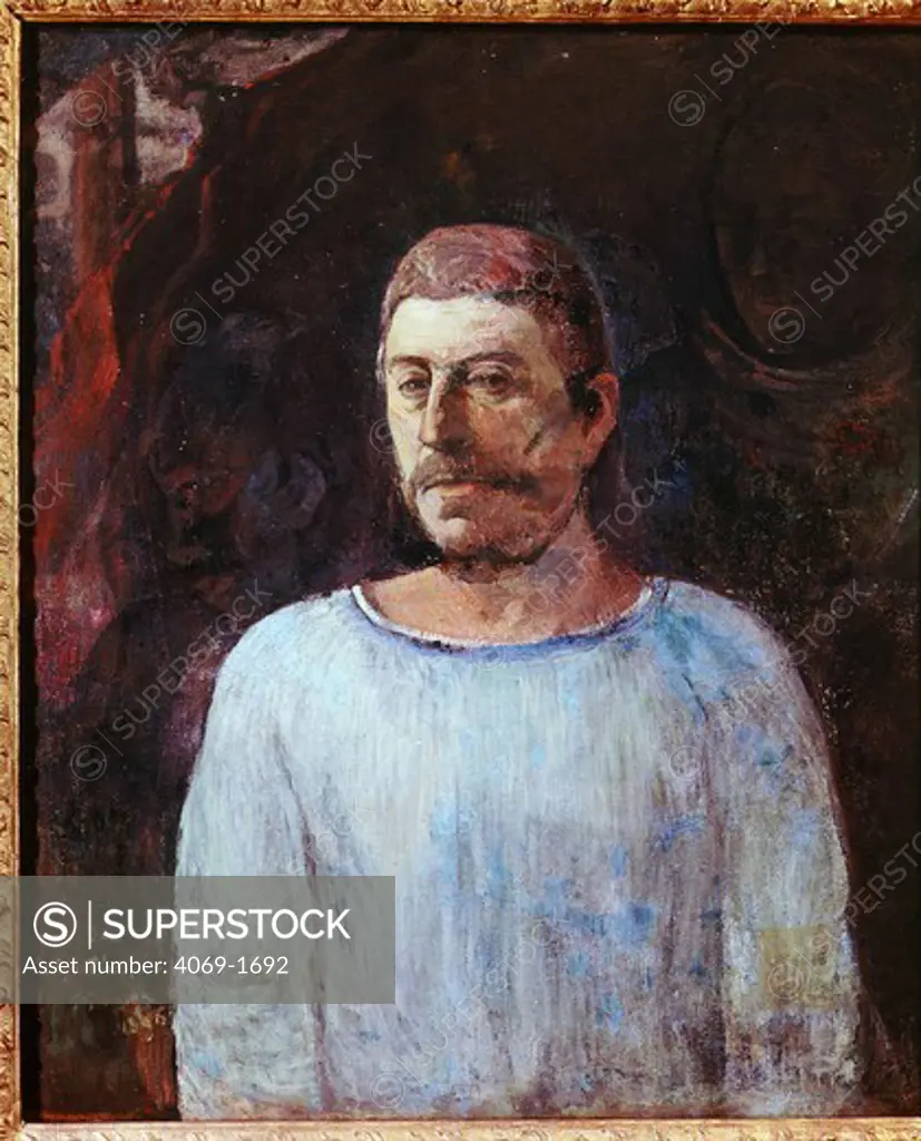 Self Portrait by PAUL GAUGUIN 1848-1903 near Golgotha