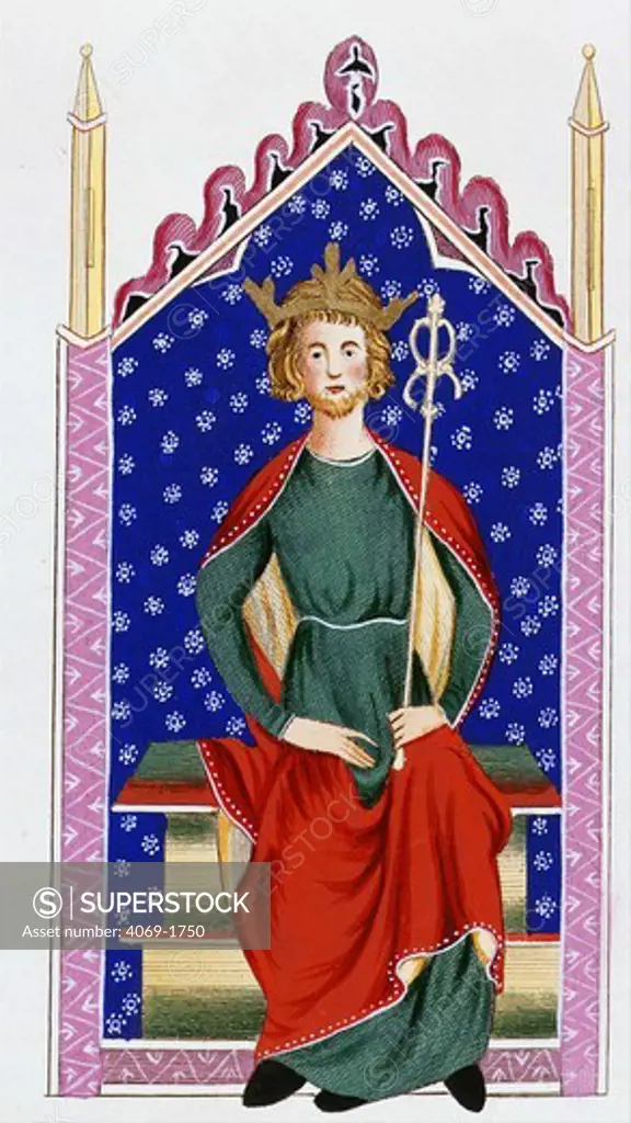 King HENRY II of England, 1133-89, in coronation robes
