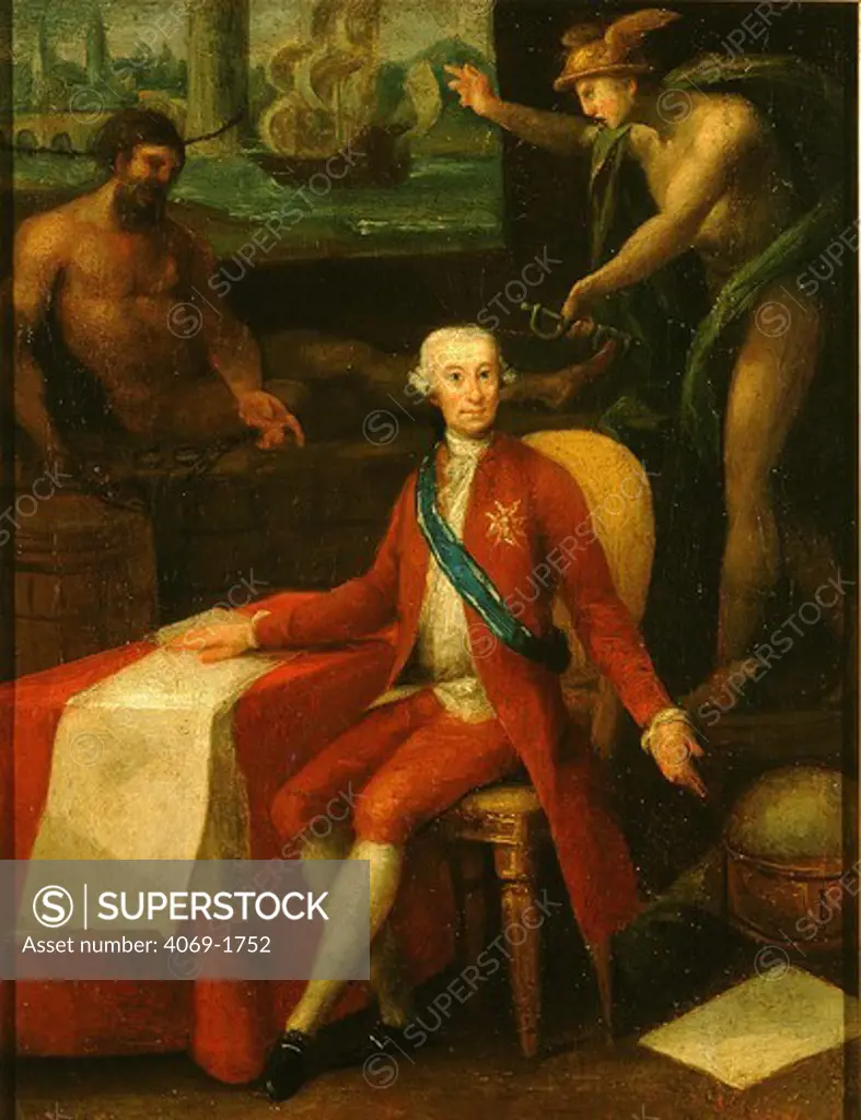 Jose MONINO, 1728-1808, Count of Floridablanca, lawyer, politician, Spanish ambassador
