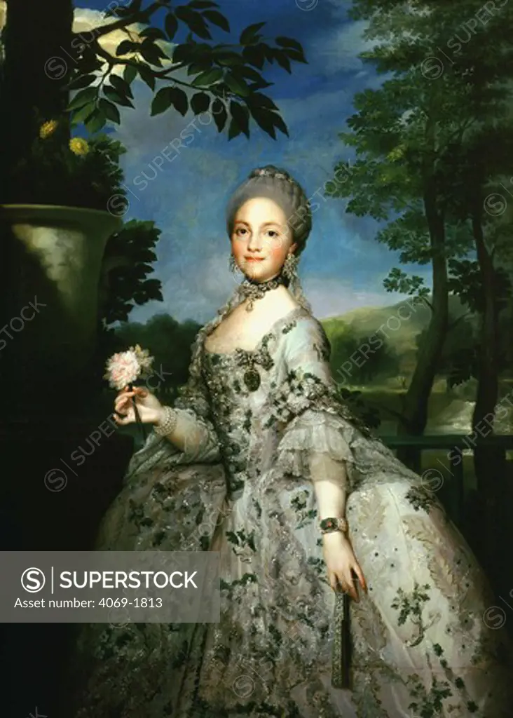 Princess MARIA LOUISA of Parma, 1751-1819, wife of King Charles IV of Spain, c. 1761-69