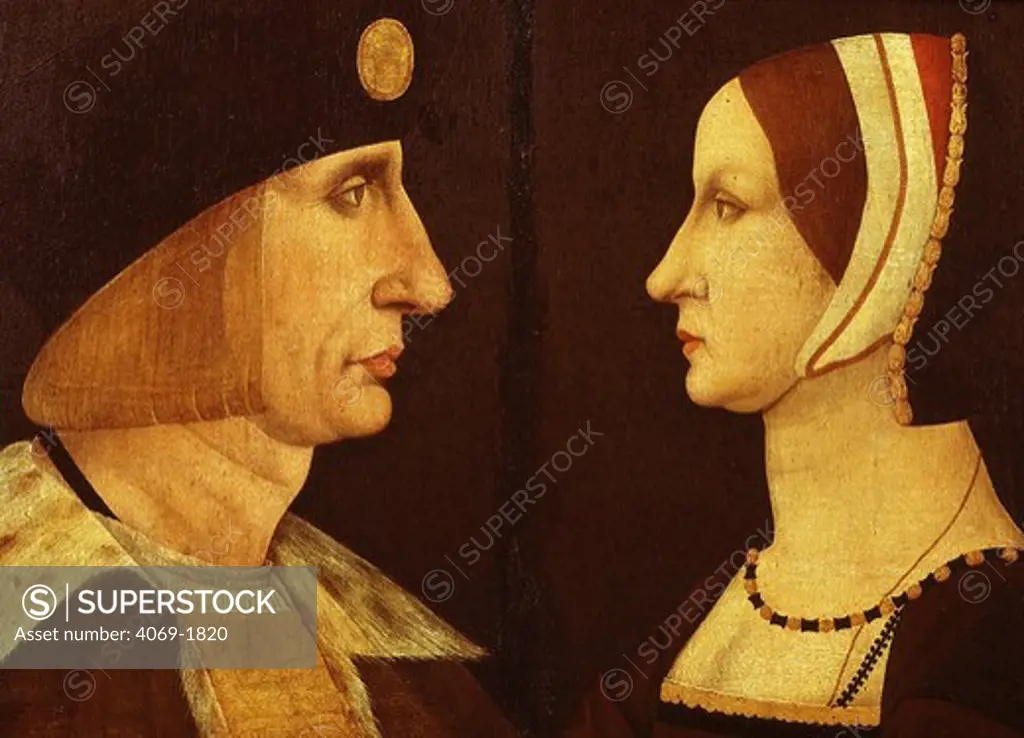 King LOUIS XII 1462-1515 of France and Queen Anne of Brittany 1477-1514 possibly French c.1525
