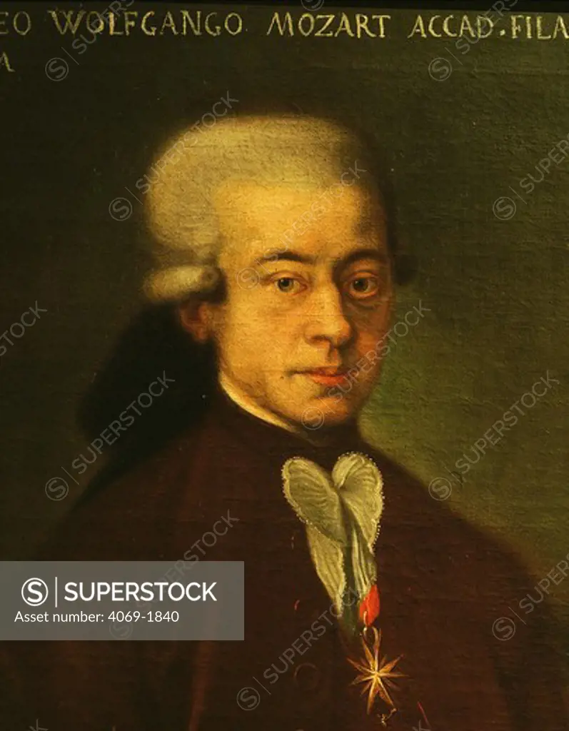 Wolfgang Amadeus MOZART 1756-1791 Austrian composer, as a Knight of the Golden Spur, 1777